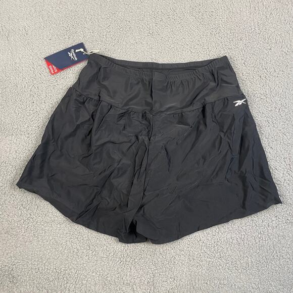 Reebok Women's Sz. 14 Black Quick Dry UPF 50+ Control Swim Shorts w/ Brief Liner - Picture 10 of 13